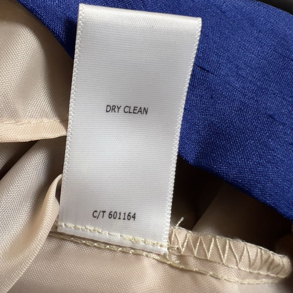 Just Taylor Fit Flare Cocktail Dress Size 10 Poly Silk Combo Sleeveless Blue - Picture 10 of 11